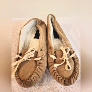 Marc New York Tan and Cream Moccasins with Suede Size 10 - FITS LIKE‎ 6/7!